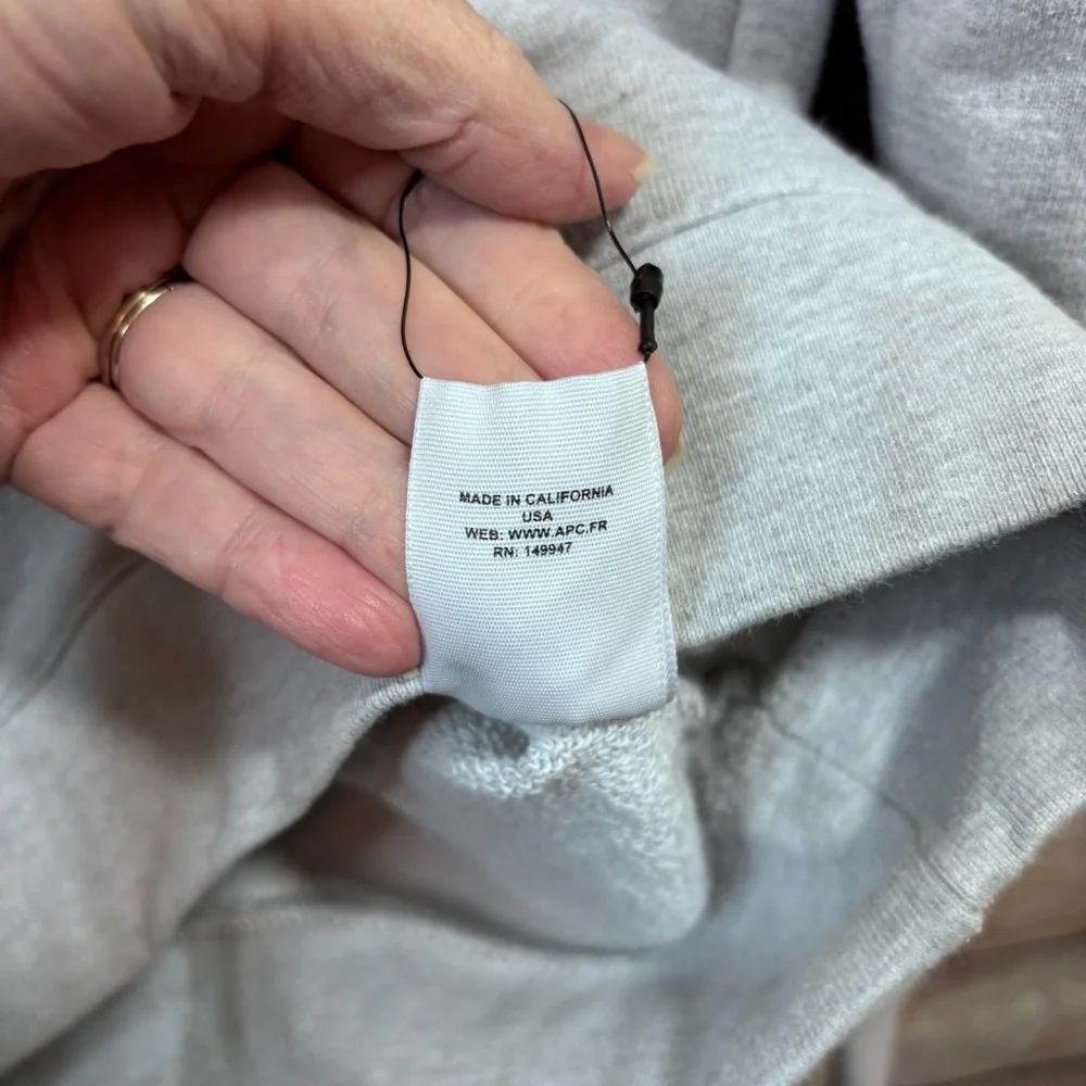 APC Spellout Sweatshirt Gray Size Medium Crewneck